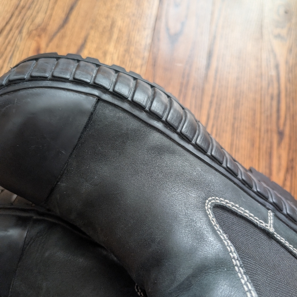 MM6 Maison Margiela Green Black Chunky Lug Chelsea Ankle Platform Boots - Picture 16 of 16